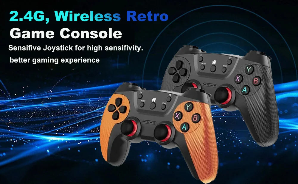 Stick de juego HD 4K X8 ULTRA de uso inmediato sin configuración compleja, dos mandos inalámbricos 2,4G incluidos, 50000 juegos de ocio precargados, salida HDMI para TV, regalo divertido para fiestas y reuniones de