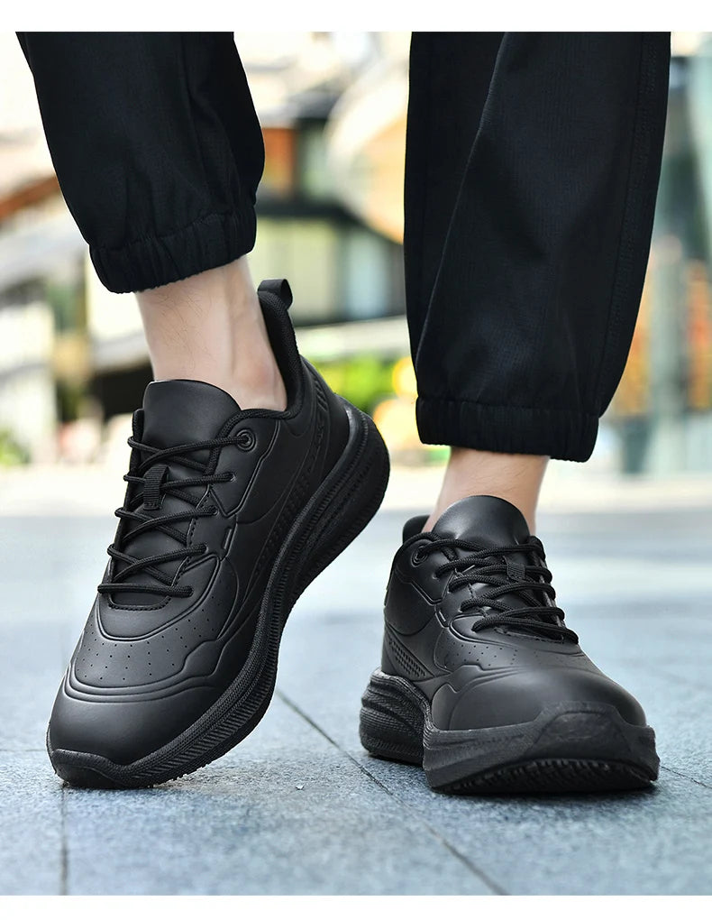 Zapatos de Chef de Hotel para las cuatro estaciones, transpirables, ligeros, antideslizantes, impermeables, a prueba de aceite, zapatos de trabajo de cocina, calzado deportivo informal para exteriores para hombre