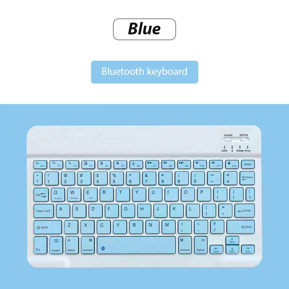 Teclado inalámbrico Bluetooth Universal para teléfono móvil, tableta, teclado y ratón, Mini teclado Bluetooth, accesorios para teclado Ipad