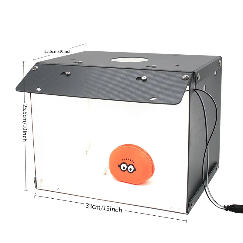 SANOTO 2 luz Led plegable foto caja de luz sala de fotografía estudio fotográfico Softbox fotografía mini estudio kit de disparo de mesa