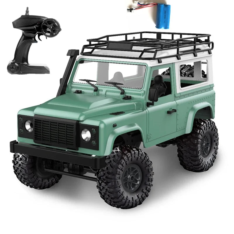 Camioneta RC 4WD Todoterreno con Luces y Control Remoto 2.4G