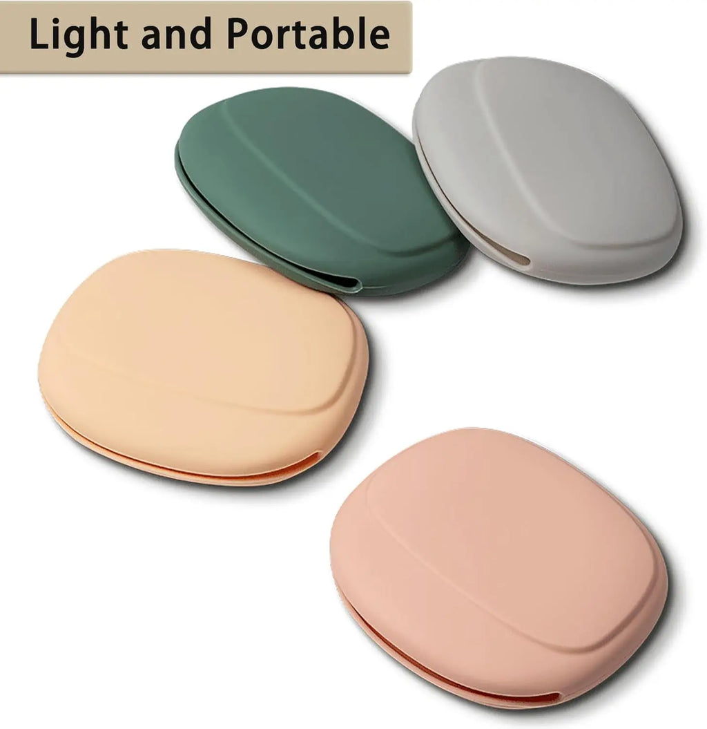 Bolsa de almacenamiento de auriculares de silicona, caja de almacenamiento de cable de datos de cable de auriculares portátil, accesorios de bolsa de cable de auriculares EVA, superventas