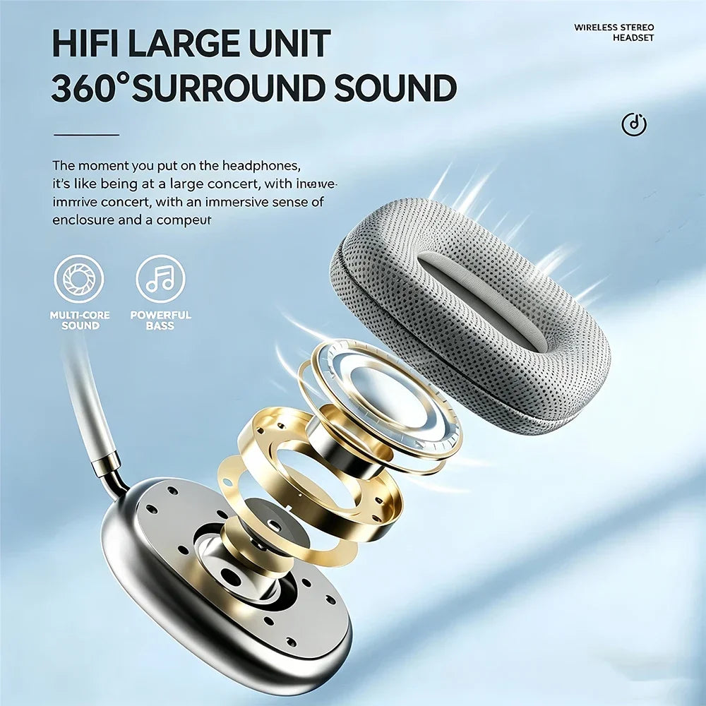 Auriculares Bluetooth 5.3 ANC Pantalla Color Radio FM
