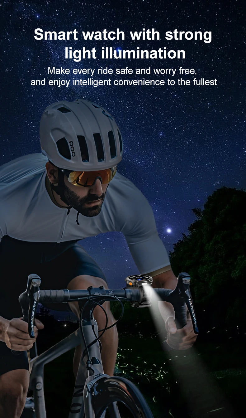 Reloj Inteligente Deportivo Brújula Linterna 600mAh