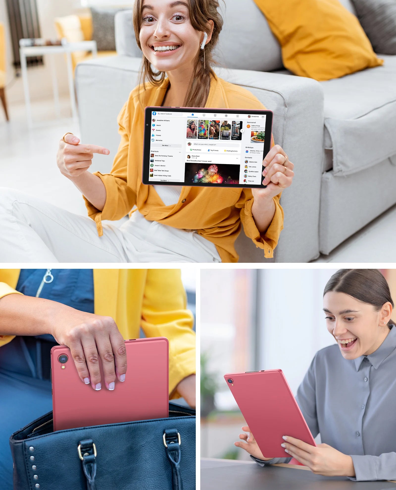 Tablet BAKEN Android 14 de 10 pulgadas, 32GB, Wi-Fi 6 y procesador cuatro núcleos