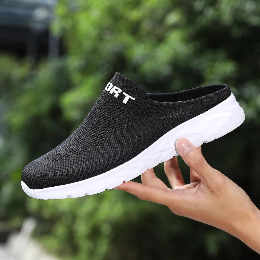 Zapatillas ligeras para hombre, zapatillas transpirables para hombre, zapatos casuales de moda, zapatos planos antideslizantes para hombre, zapatos planos sin cordones para exteriores de talla grande