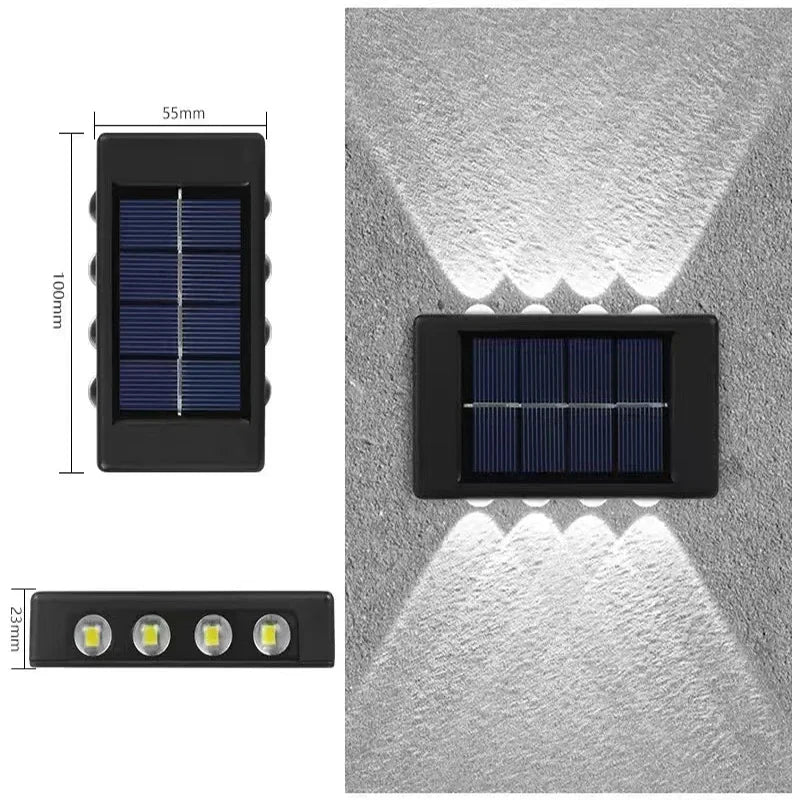 Lámpara Solar de Pared Impermeable para Jardín y Exterior