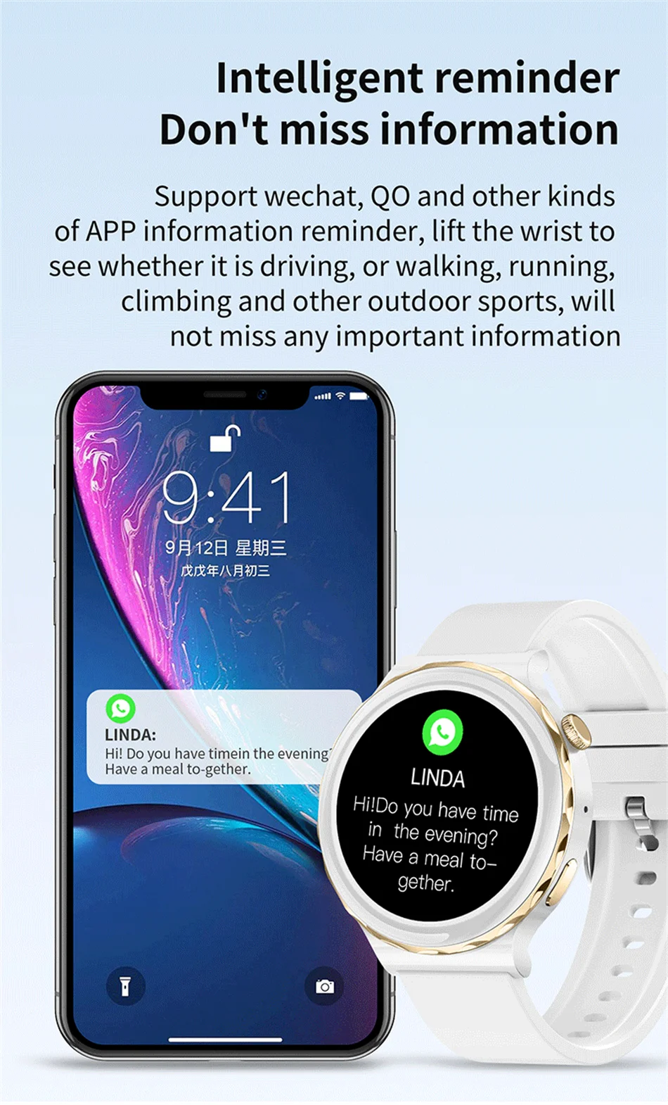 Smartwatch AMOLED ECG+PPG Mujer Impermeable