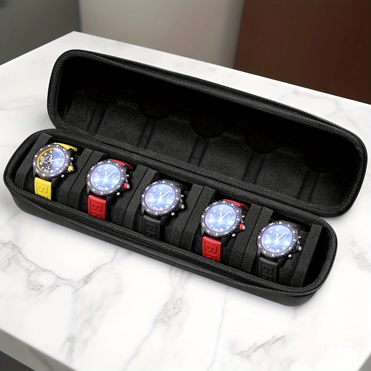 Estuche Organizador de Viaje para 5 Relojes