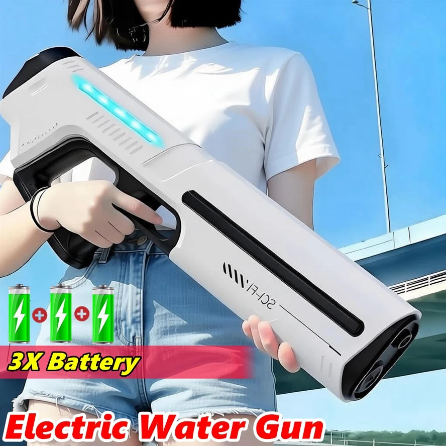 Pistolas de Agua Eléctricas Totalmente Automáticas para Adultos, Potentes, de Gran Capacidad, Juguete de Verano para Juegos al Aire Libre