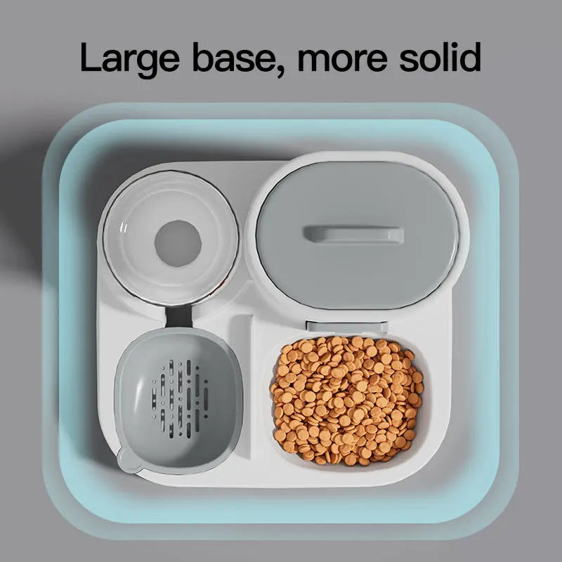 Dispensador y comedero automático de agua para gatos con relleno por gravedad, diseño de una sola pieza de gran capacidad a prueba de derrames, 1 paquete