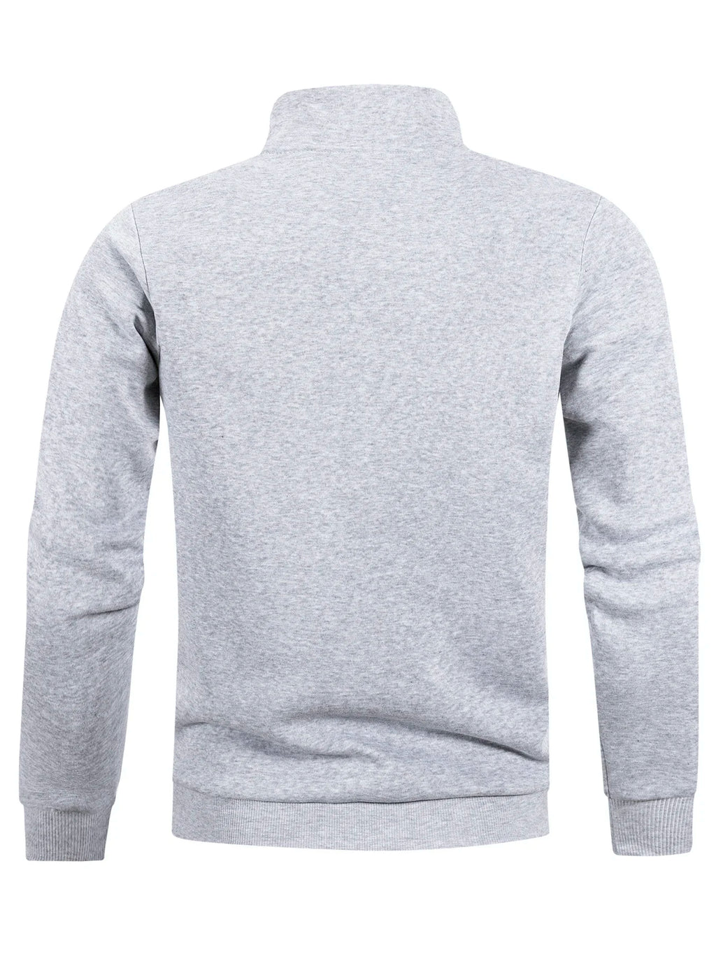 Otoño hombres cremallera pulóver cuello alto suéteres cálidos Color sólido manga larga moda masculina Casual sudadera diaria Top