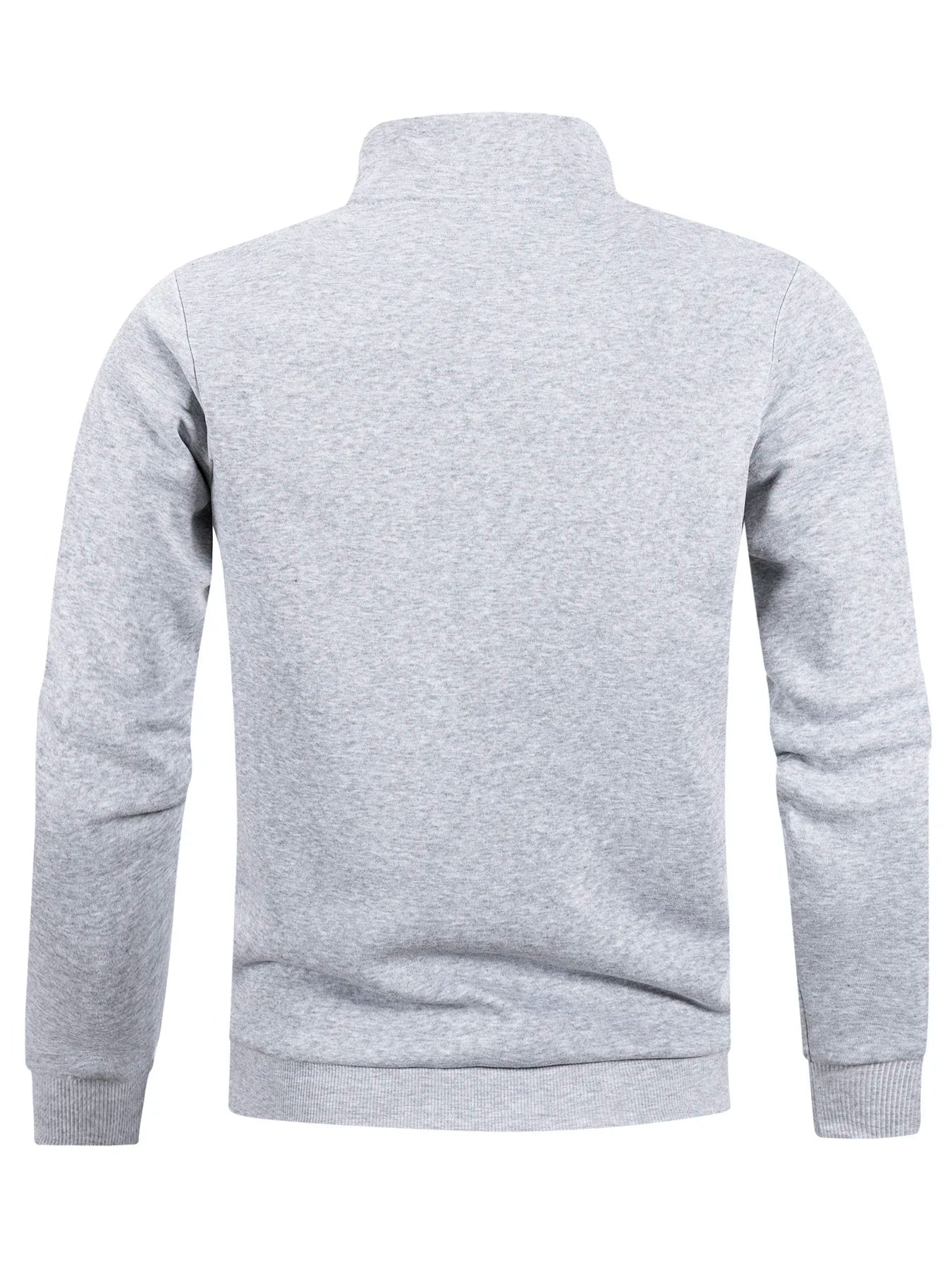 Otoño hombres cremallera pulóver cuello alto suéteres cálidos Color sólido manga larga moda masculina Casual sudadera diaria Top