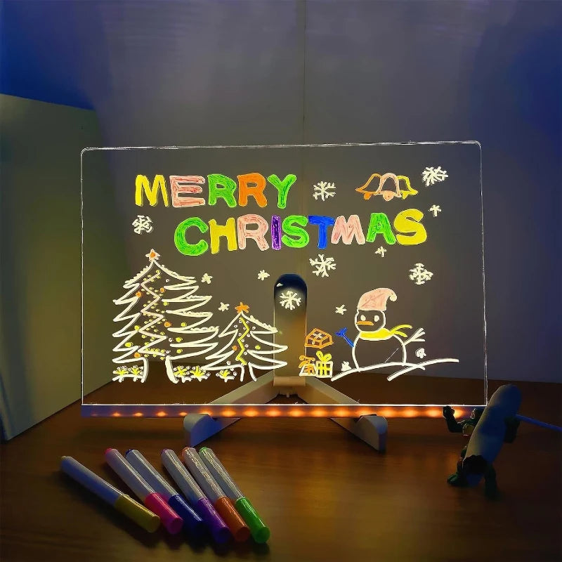 Tablero de Dibujo LED Borrable 7 Colores para Niños