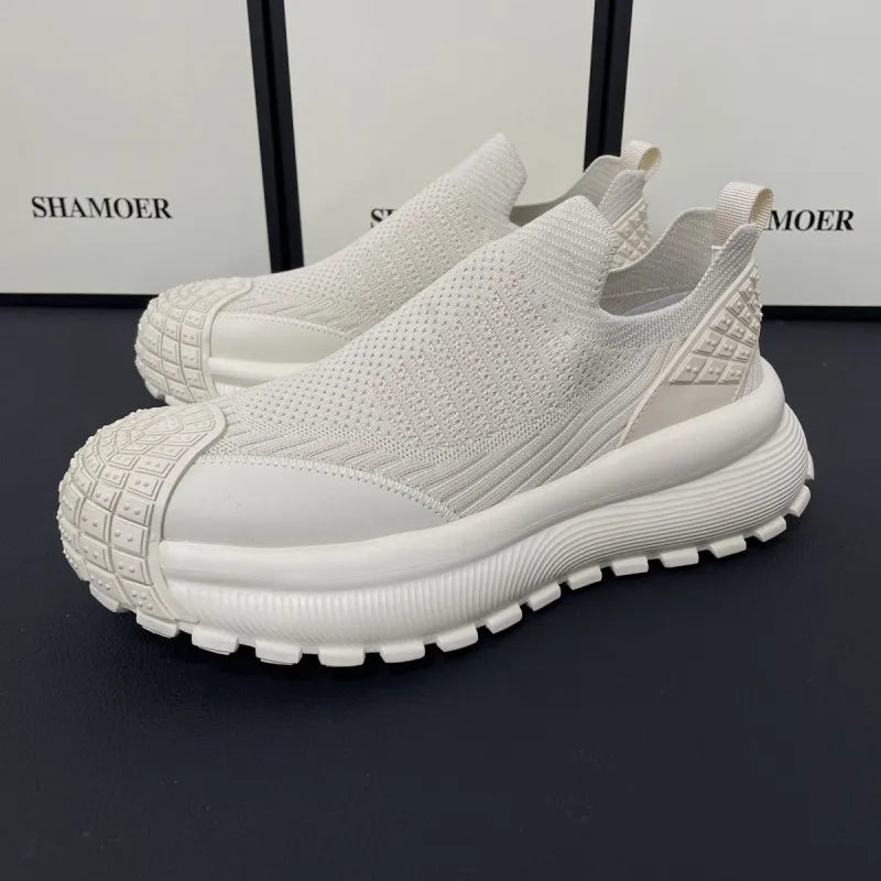 Zapatos planos ligeros de marca informales transpirables para hombre, zapatillas cómodas de moda, zapatos de hombre de talla grande