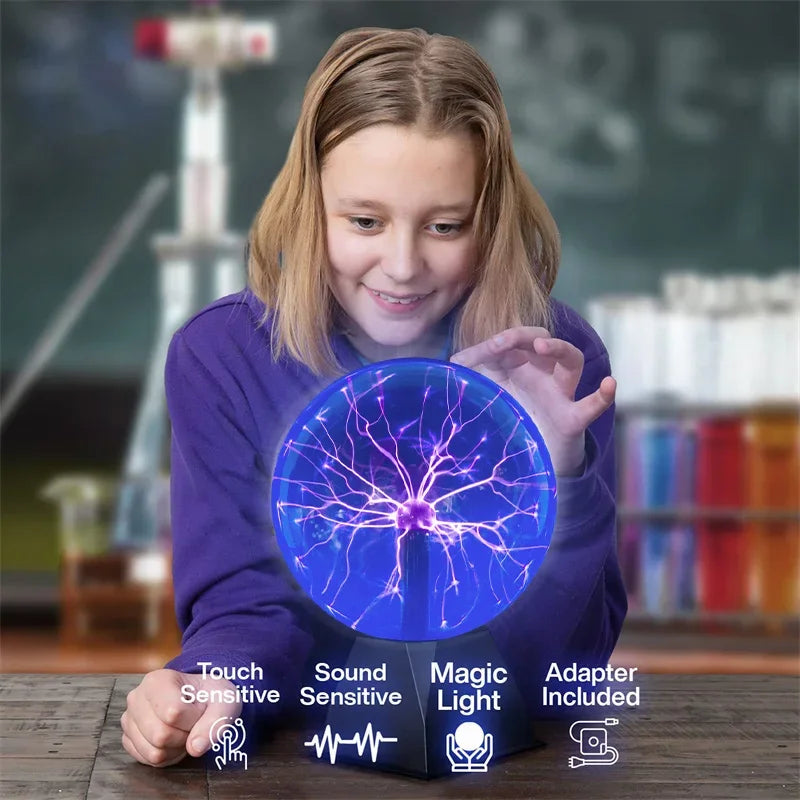 Lámpara de Plasma Mágica LED, Bola de Cristal Táctil para Decoración