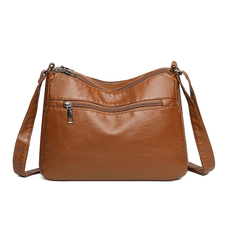Bolso Bandolera Retro de Cuero Sintético para Mujer