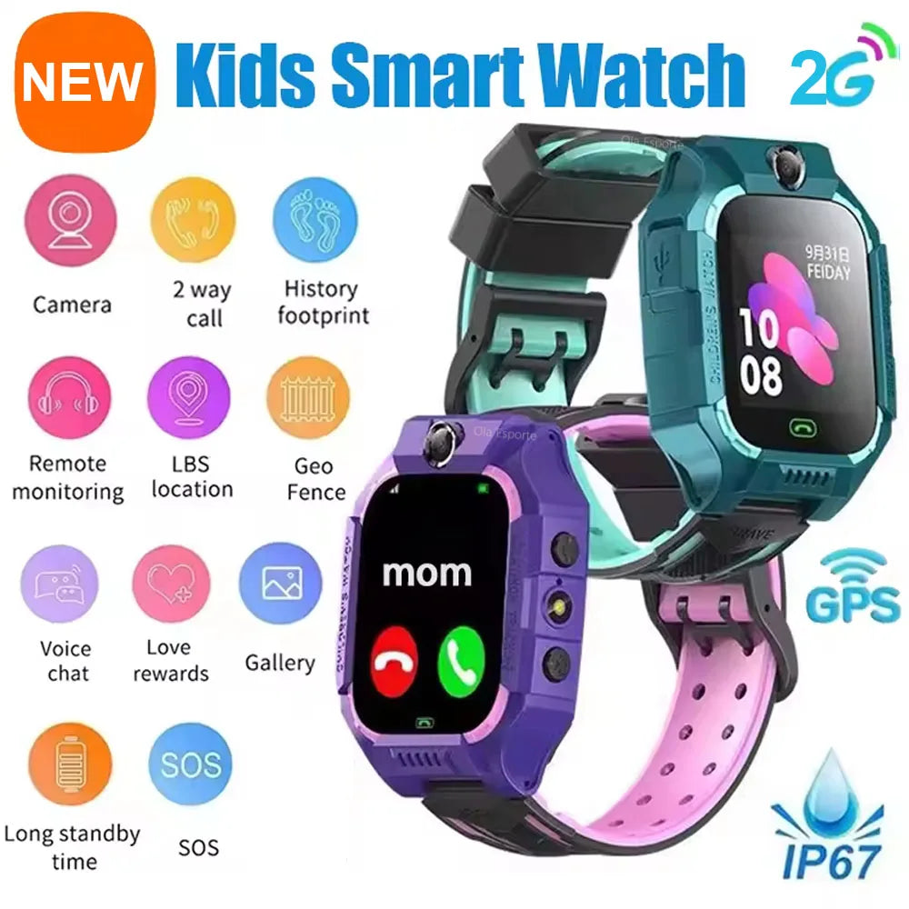 Reloj Inteligente GPS para Niños SIM Cámara SOS