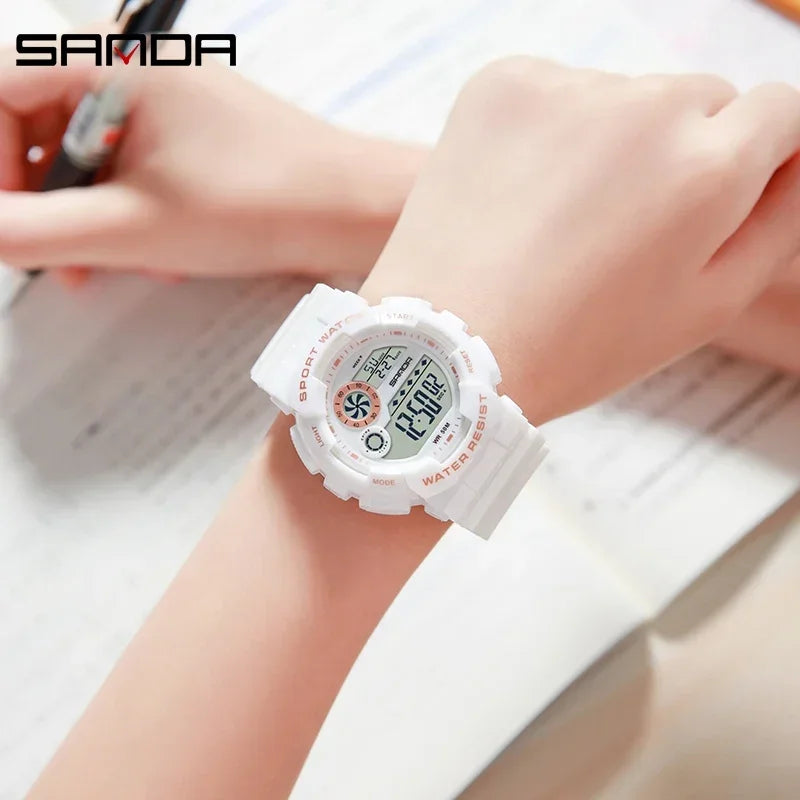 Reloj Digital LED SANDA Deportivo para Mujer