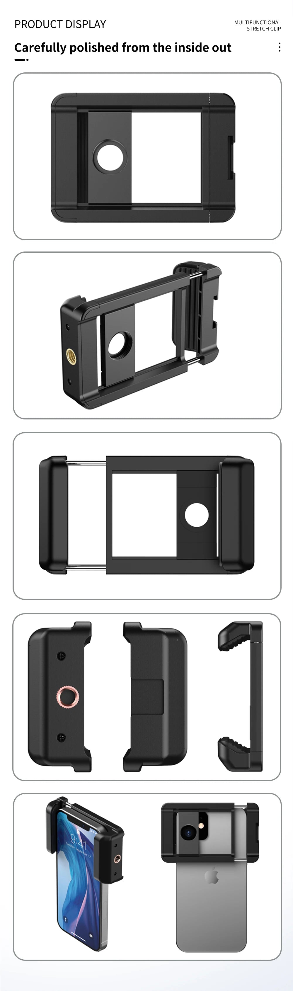 Clip Universal APEXEL 17mm Extensible para Lentes de Teléfono