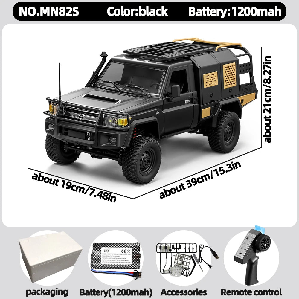 Camioneta RC 1/12 4WD, Simulación LC79, Todoterreno para Escalada
