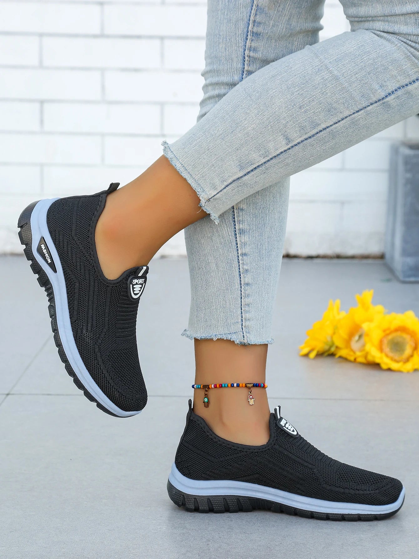 Zapatillas de Mujer Sin Cordones Tejido Transpirable