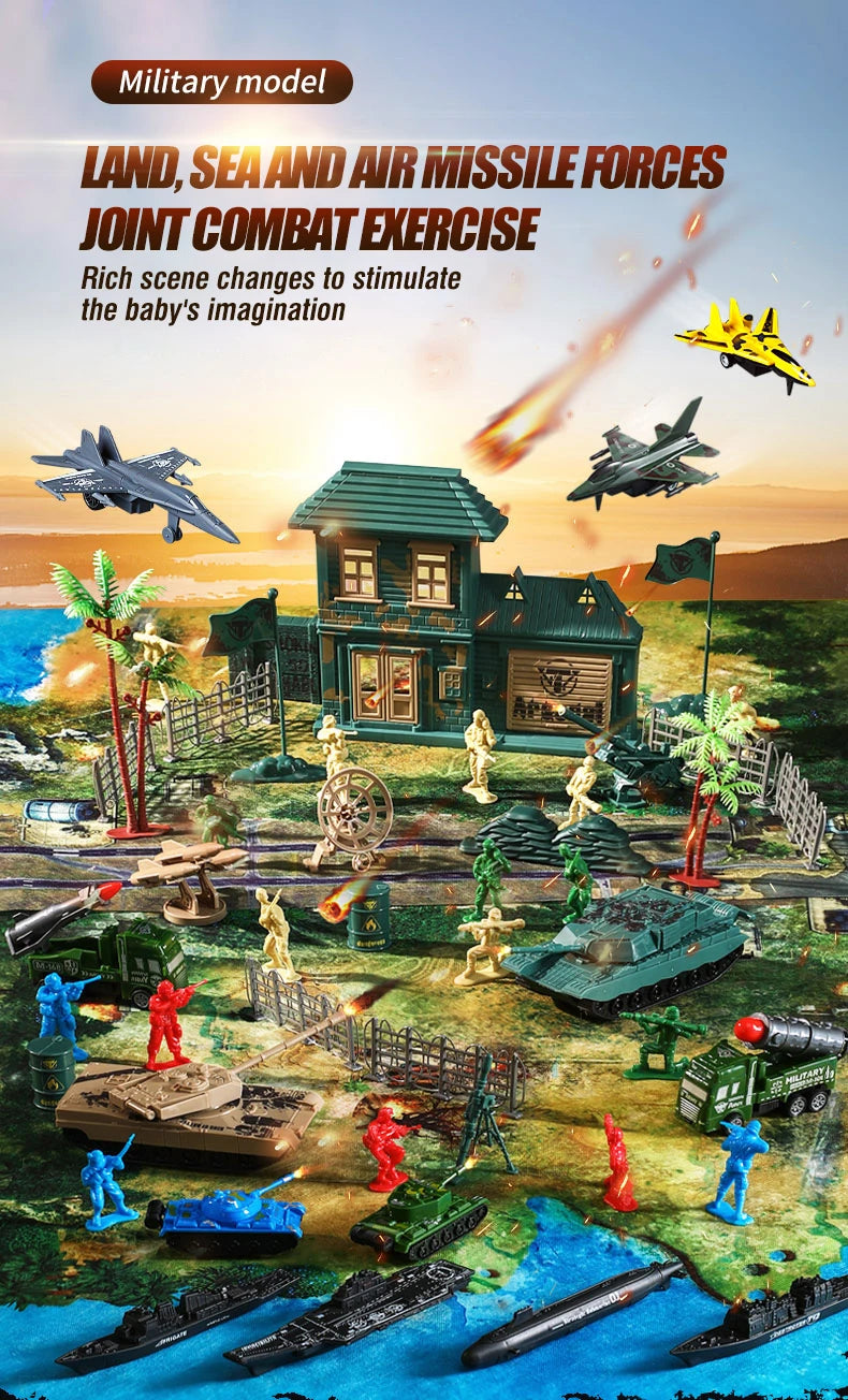 Set de Juguetes Militares con Soldados y Tanques para Niños