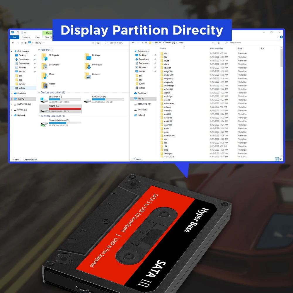 Batocera 35.linux 500G HDD externo juego disco duro consolas de juegos más de 48000 juegos para PSP/MAME/N64/DC/3DO/NES para PC/portátil/Mac