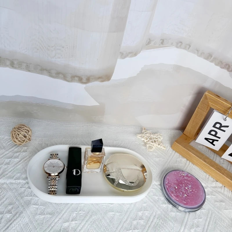 Bandeja de almacenamiento de silicona para baño, cocina, salón, tocador, llaves, cosméticos, anillos, bandeja de almacenamiento