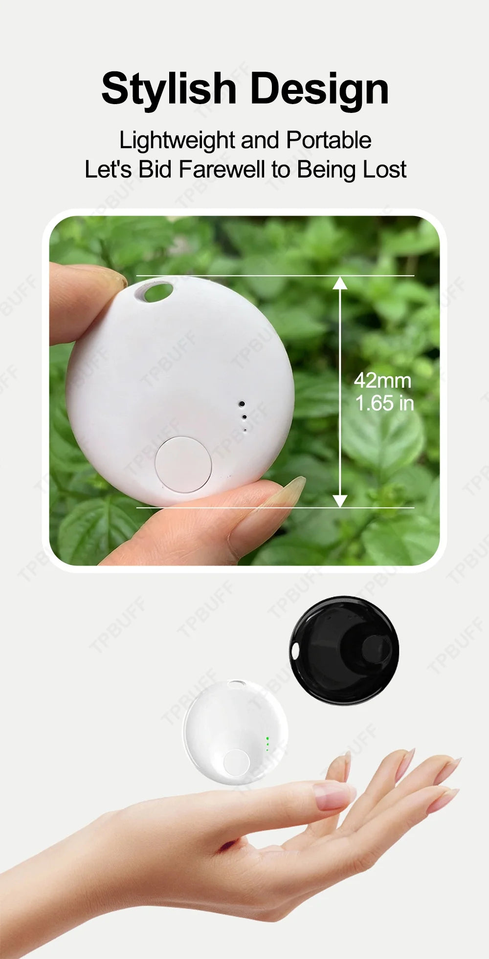 Localizador GPS de Doble Sistema Google y Apple, Rastreador de Ubicación Google Find My, Mini Dispositivo GPS para Motocicleta, Etiqueta Bluetooth Inalámbrica
