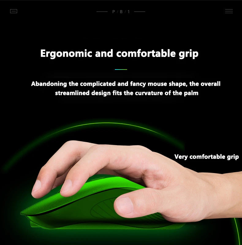 INPHIC-ratón con cable USB B2, Mouse silencioso para juegos de oficina, PC y portátiles