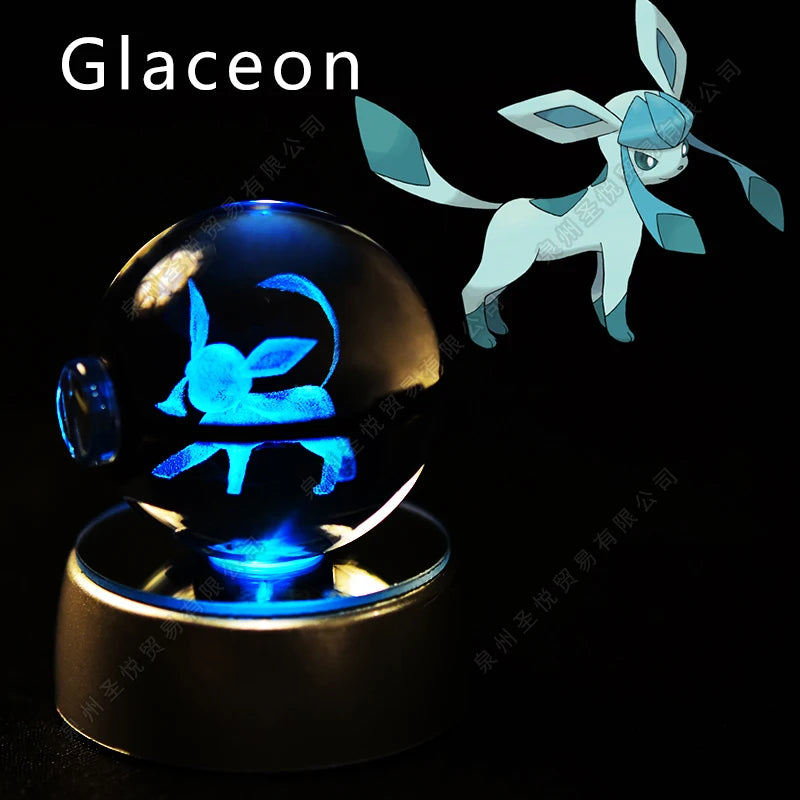 Lámpara Nocturna Pokémon Bola de Cristal 3D Pikachu