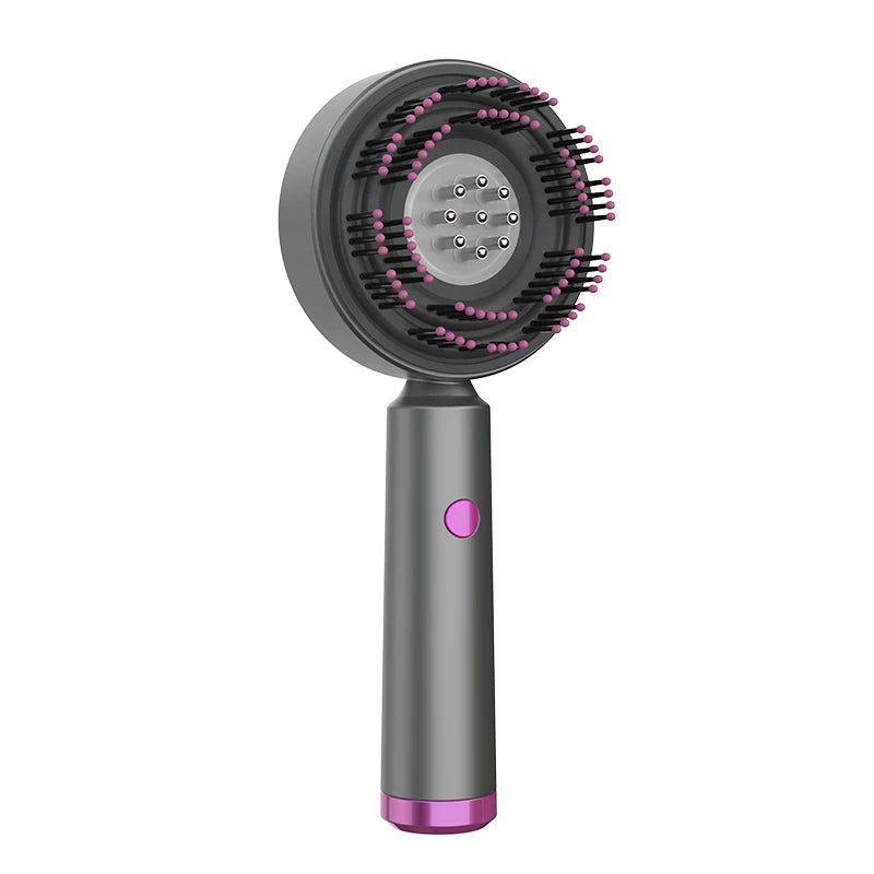 Peine de masaje con vibración eléctrica, terapia de luz roja, masaje para el crecimiento del cabello, cepillo para el cuero cabelludo, aplicador de aceite líquido anticaída, cuidado del cabello