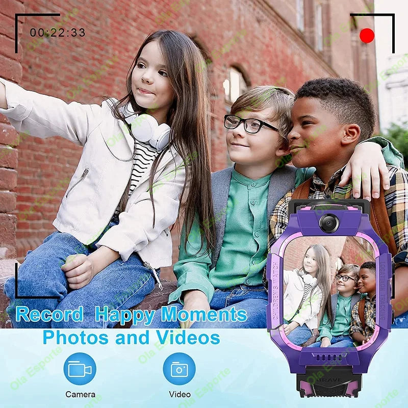 Reloj Inteligente GPS para Niños 2026, con Tarjeta SIM 2G, Llamada SOS, Cámara, Resistente al Agua, Regalo para Niños, Compatible con iOS y Android