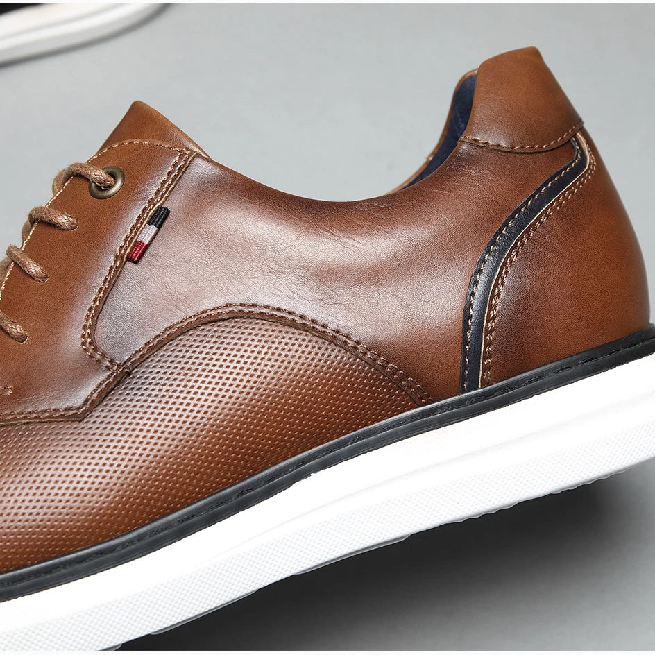 Zapatos de Hombre, Zapatos Casuales de Marca de Lujo, Cómodos, con Cordones, Estilo Ejecutivo, Zapatos de Vestir BHKH