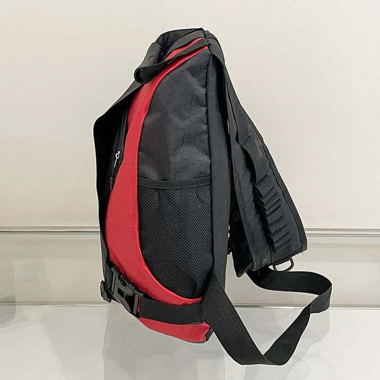 Bolso de pecho de gran capacidad, bolso cruzado con parte trasera lateral de gran capacidad, múltiples bolsillos, adecuado para deportes al aire libre, viajes y ciclismo