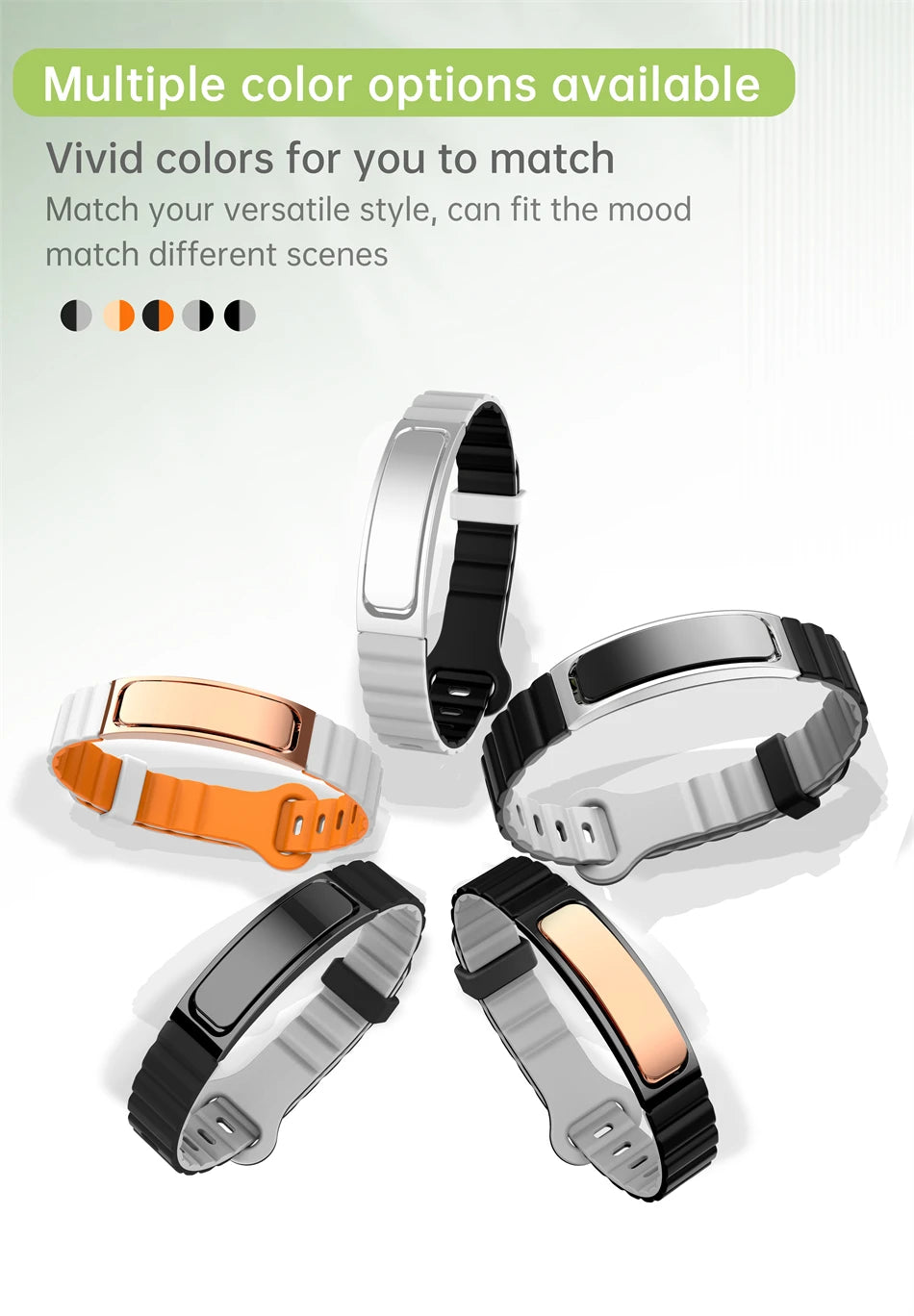 Pulsera inteligente con monitor cardíaco y seguimiento de sueño