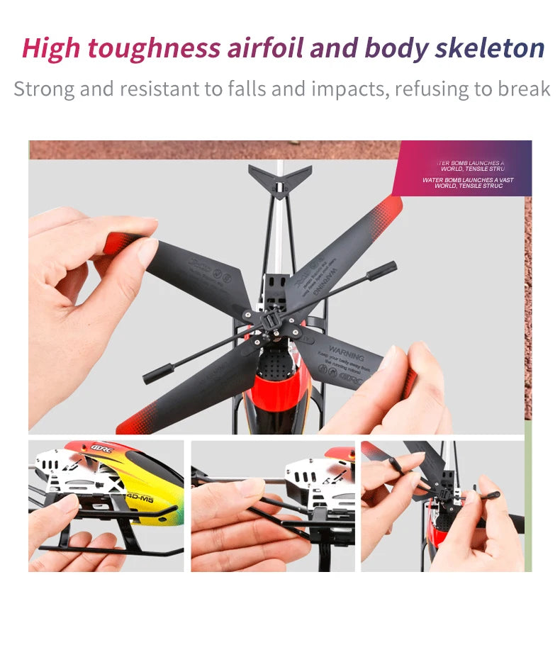 Helicóptero RC con Giroscopio y Luces LED, 3.5 Canales, Mantenimiento de Altitud
