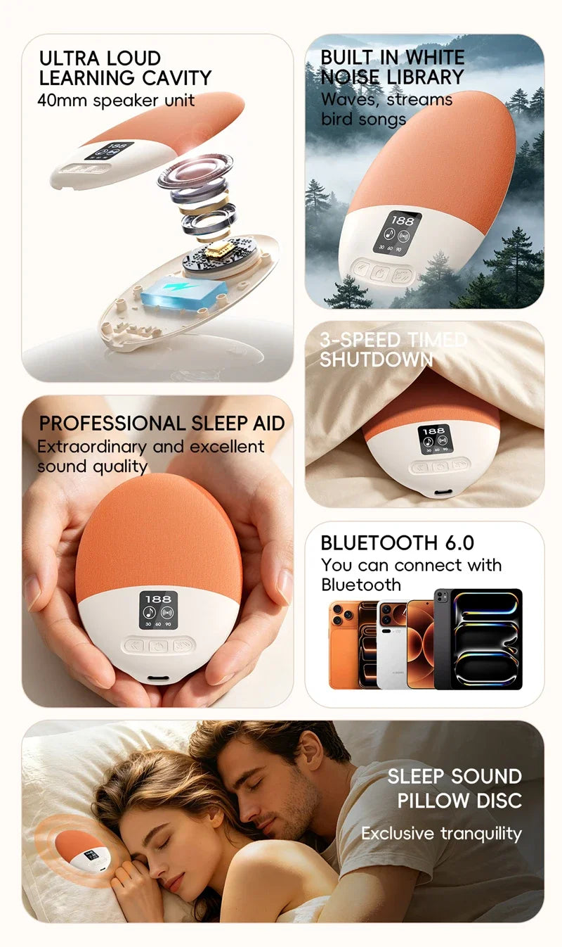 Auriculares Bluetooth 2 en 1 con Altavoz para Dormir de Lado