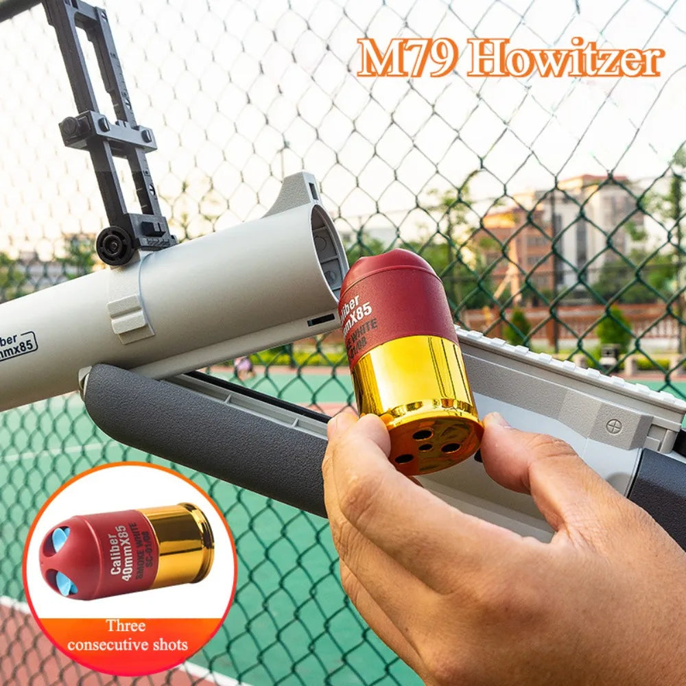 Pistola de juguete de bala suave M79, lanzador de Rifle, juego de disparos para regalos de Navidad y cumpleaños