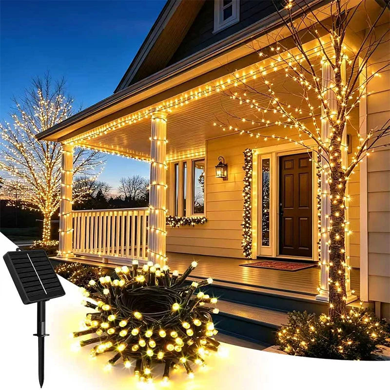 Guirnalda de Luces Solares para Exteriores, 8 Modos