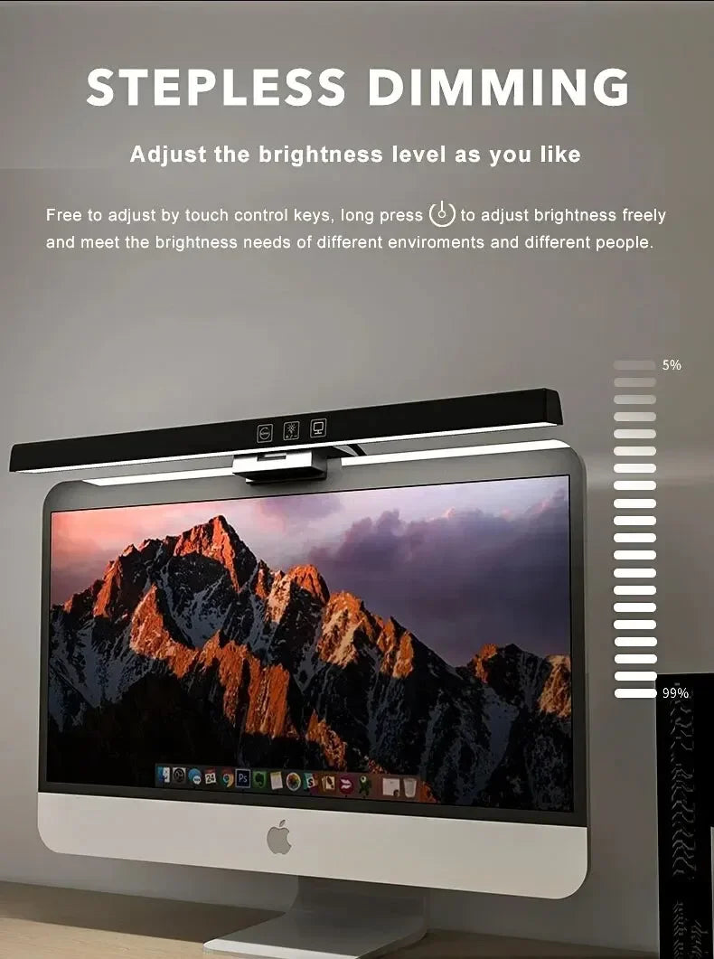 Lámpara LED de escritorio, barra de luz para Monitor, PC, ordenador, luz de pantalla regulable, 33cm, 50cm, oficina, estudio, lectura, lámpara de mesa colgante alimentada por USB
