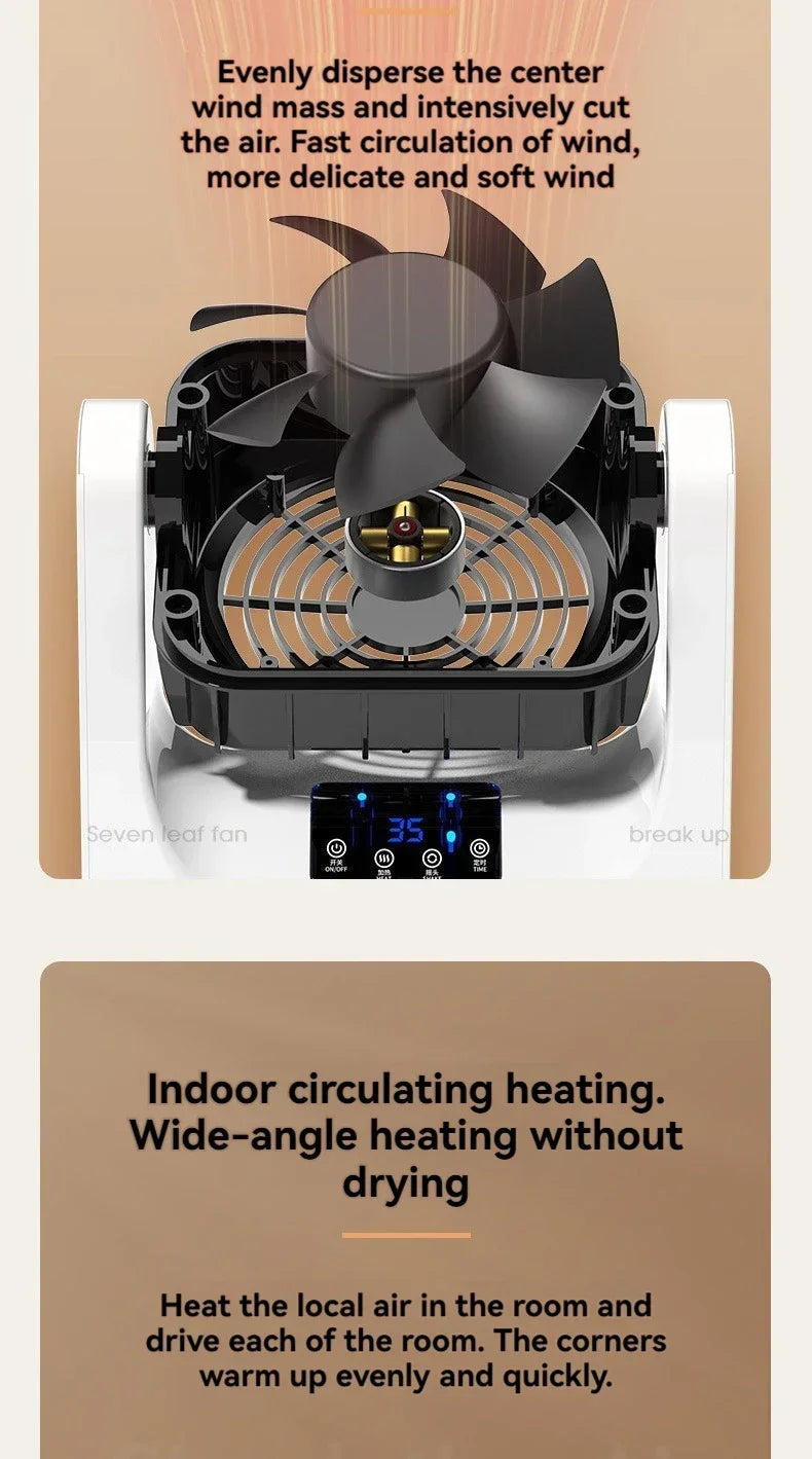 Mini calentador eléctrico para el hogar y dormitorio, pequeño y portátil, con protección contra vuelcos y sobrecalentamiento.