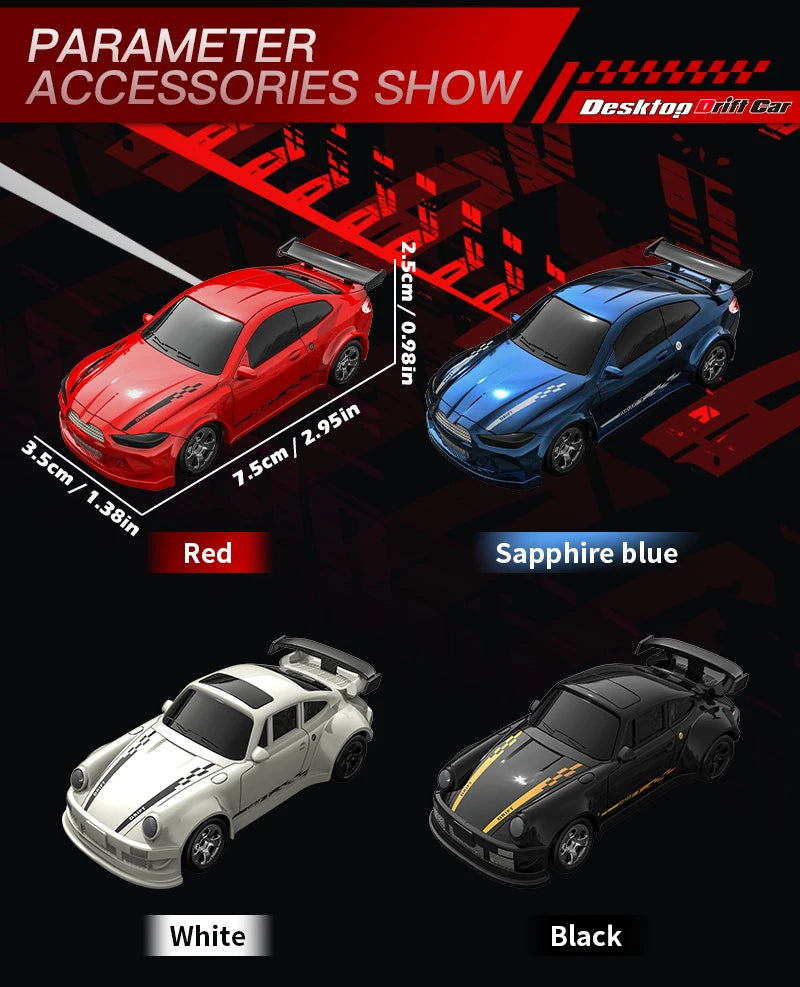 Auto de Drift RC 1:64 y 1:43 Control Remoto para Niños