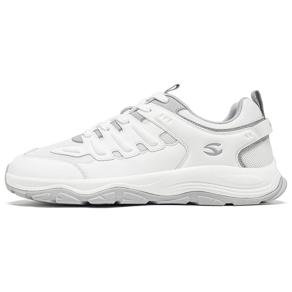 HOBIBEAR Zapatos para caminar unisex con punta ancha, zapatillas deportivas con cordones, para viajes al aire libre, de cuero artificial y malla, para correr