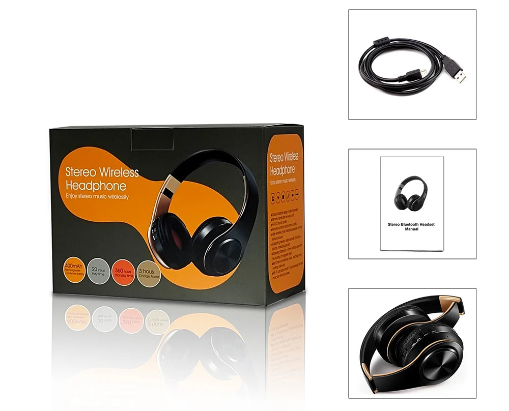 Auriculares Bluetooth 5.3 Inalámbricos con Micrófono y Radio FM