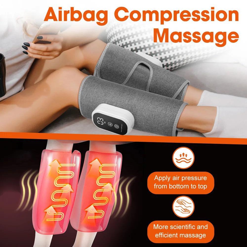 Eléctrica 360 °   Masajeador de pantorrilla con presión de aire, masaje inalámbrico de piernas, 3 modos de compresión de Airbag, relajación del músculo de la pantorrilla del pie, alivia la fatiga