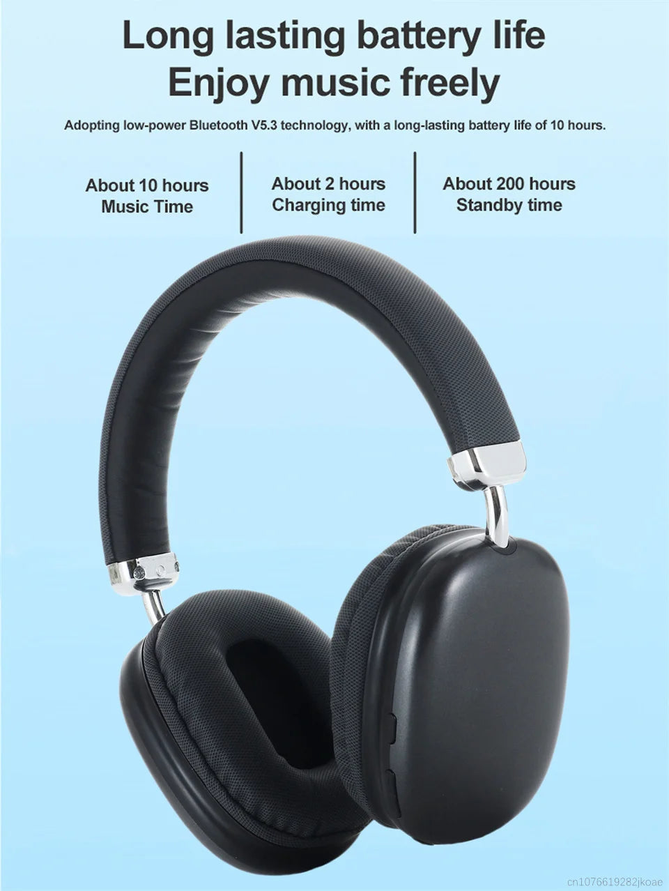 Auriculares Bluetooth 5.3 con Micrófono HD para Llamadas, Auriculares Inalámbricos Over-Ear, Auriculares HiFi Estéreo para Juegos y Música, B40 Larga Duración en Espera, BT1632