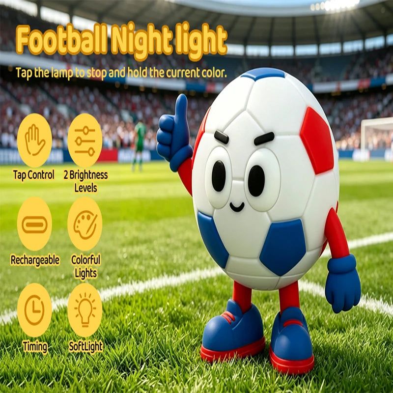 Lámpara Nocturna de Fútbol de Silicona para Niños