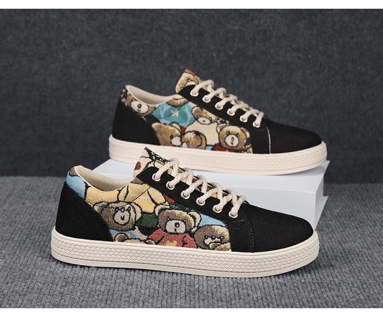 Zapatos informales de tela para hombre, zapatos para caminar al aire libre, ligeros y transpirables, para primavera y verano, zapatos planos cómodos y a la moda para jóvenes
